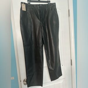 Madewell Faux Leather Perfect Vintage Straight Jean